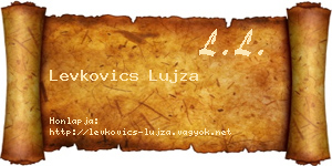 Levkovics Lujza névjegykártya